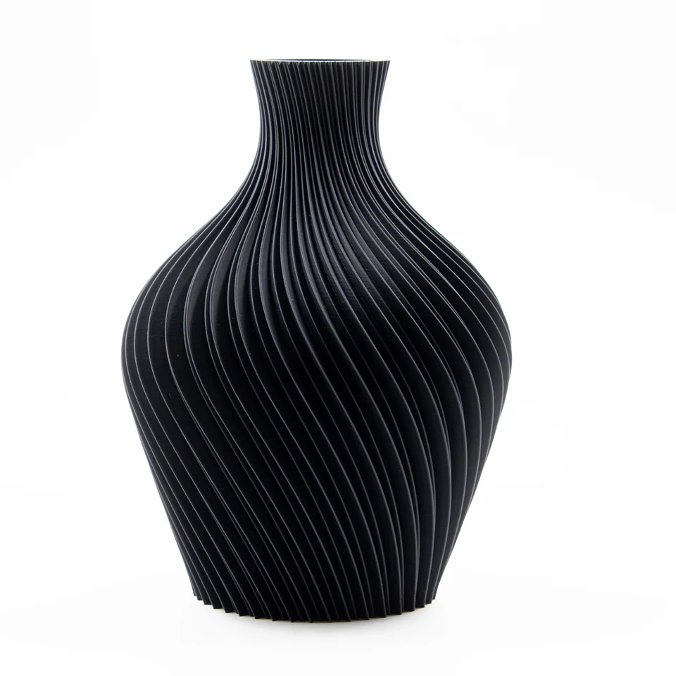 Aro sculptural vase in Charcoal Black by WINKOO