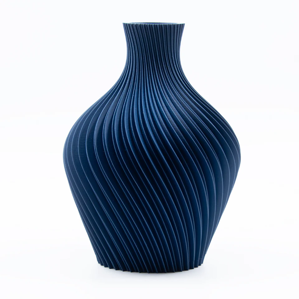 Aro sculptural vase in Royal Blue by WINKOO