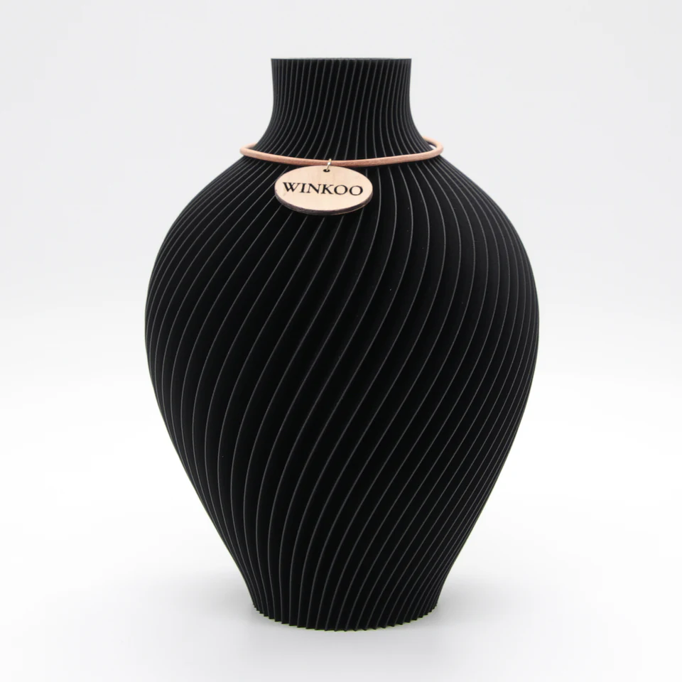 Noma sculptural vase in Charcoal Black by WINKOO