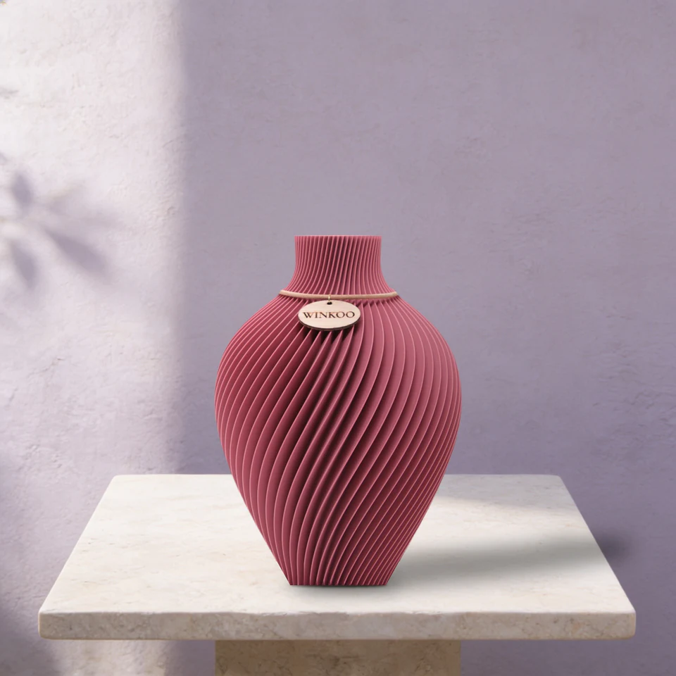 Noma sculptural vase in Mulberry Purple by WINKOO