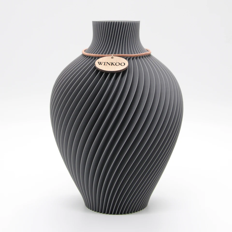 Noma sculptural vase in Nard Grey by WINKOO