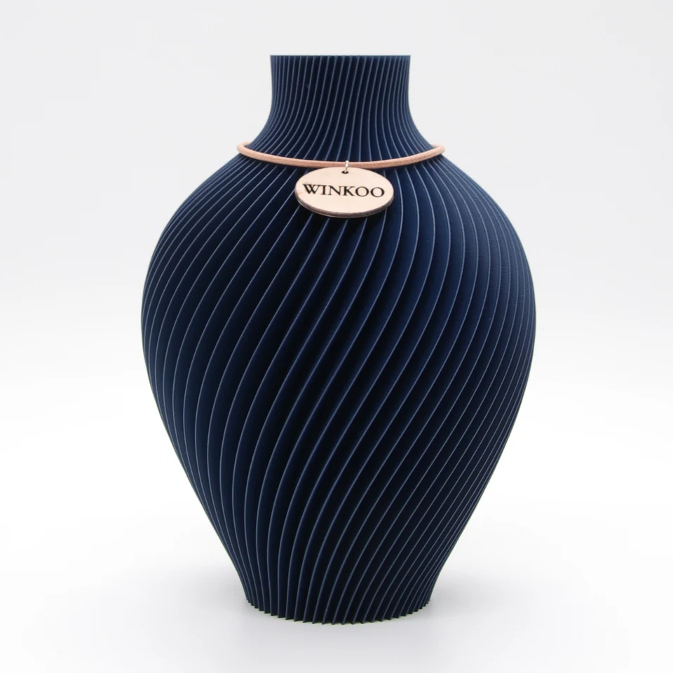 Noma sculptural vase in Royal Blue by WINKOO