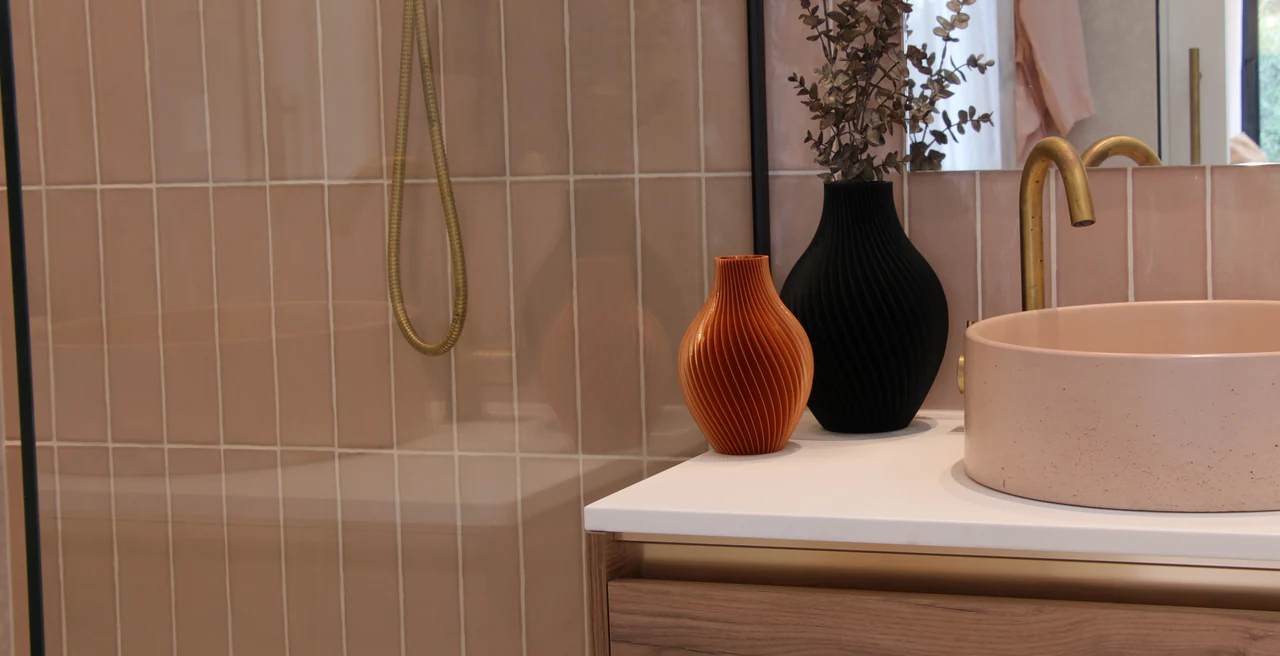 WINKOO sculptural pieces in a warm interior